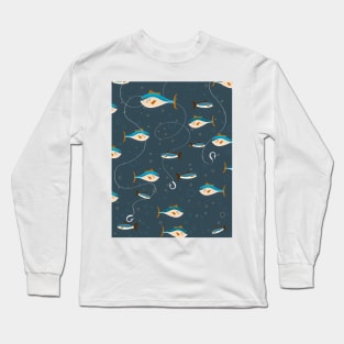 Cute fishing pattern. Long Sleeve T-Shirt